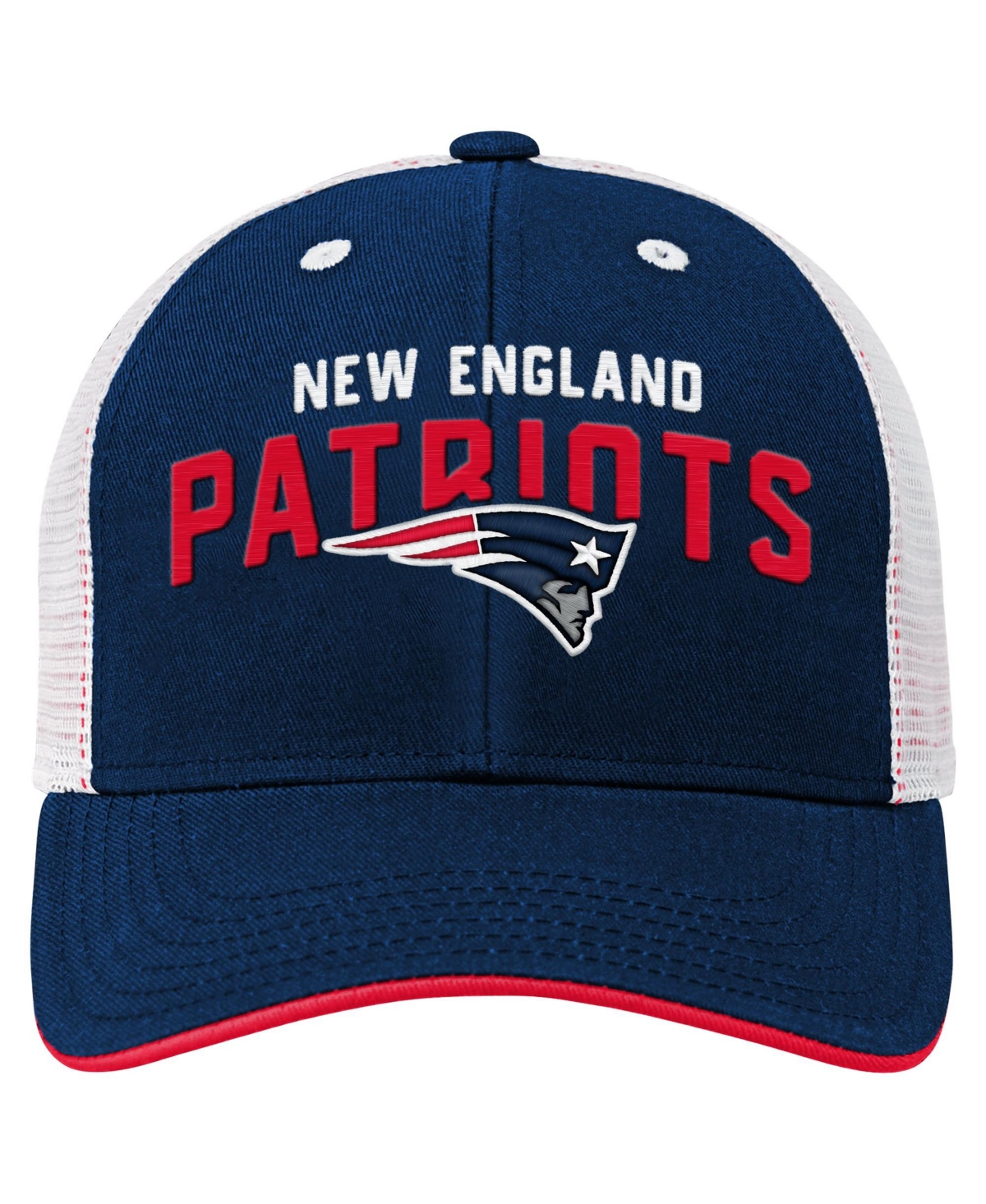 Outerstuff Kids' New England Patriots Core Lockup Trucker Structured-Fit Snapback Adjustable Hat