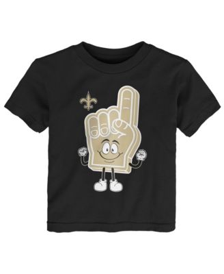 Baby Boys and Girls Black New Orleans Saints Handy Man T-Shirt