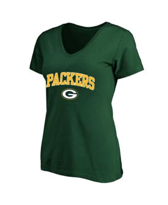Women's Plus Size Green Bay Packers V-Neck Screen-Print T-Shirt