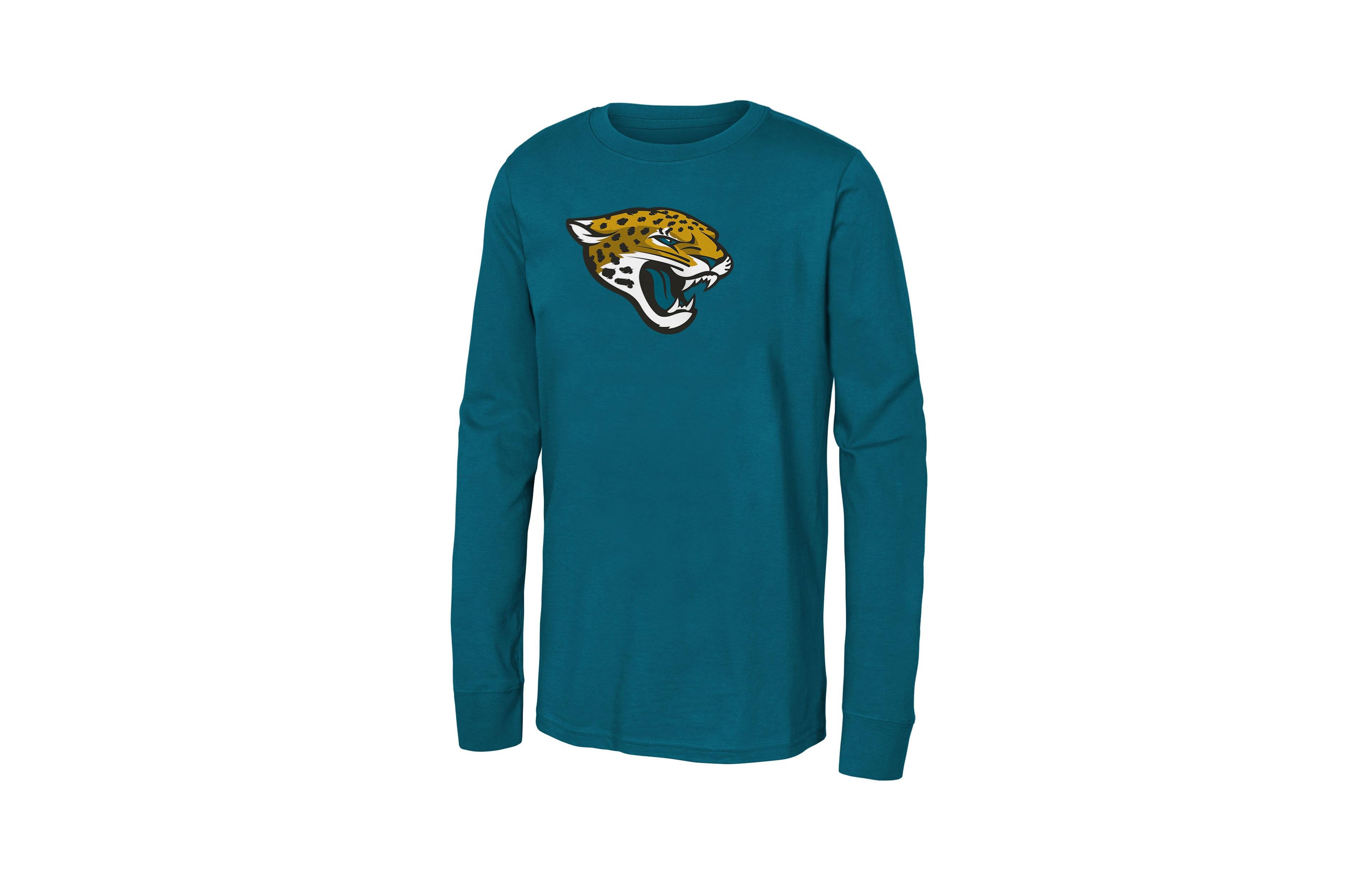 Outerstuff Big Boys and Girls Jacksonville Jaguars Long Sleeve Screen Print T-Shirt