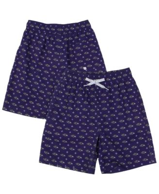 Boys' and Girls' Baltimore Ravens Fleur Four-Way Stretch Swim Trunks