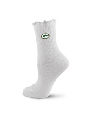 Women's Green Bay Packers Quarter-Length Lettuce-Edge Socks