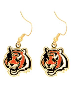 Gold-Tone Cincinnati Bengals Logo Dangle Earrings