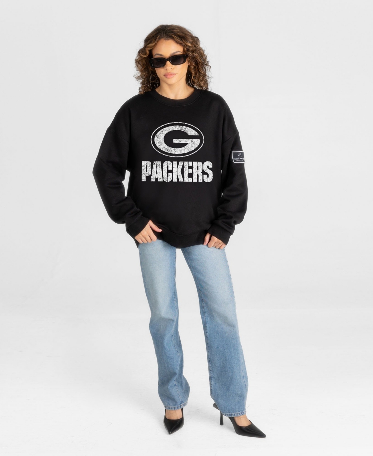 Gameday Couture Women's Green Bay Packers Bold Move Oversized Drop-Shoulder Sweatshirt