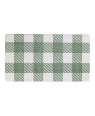 Buffalo Check Non-Slip Kitchen Mat, 17.5" x 32"