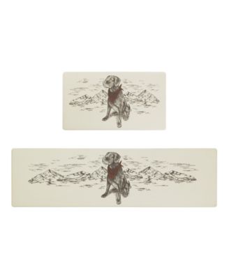 Man's Best Friend Non-Slip 2-Piece Kitchen Mat Set