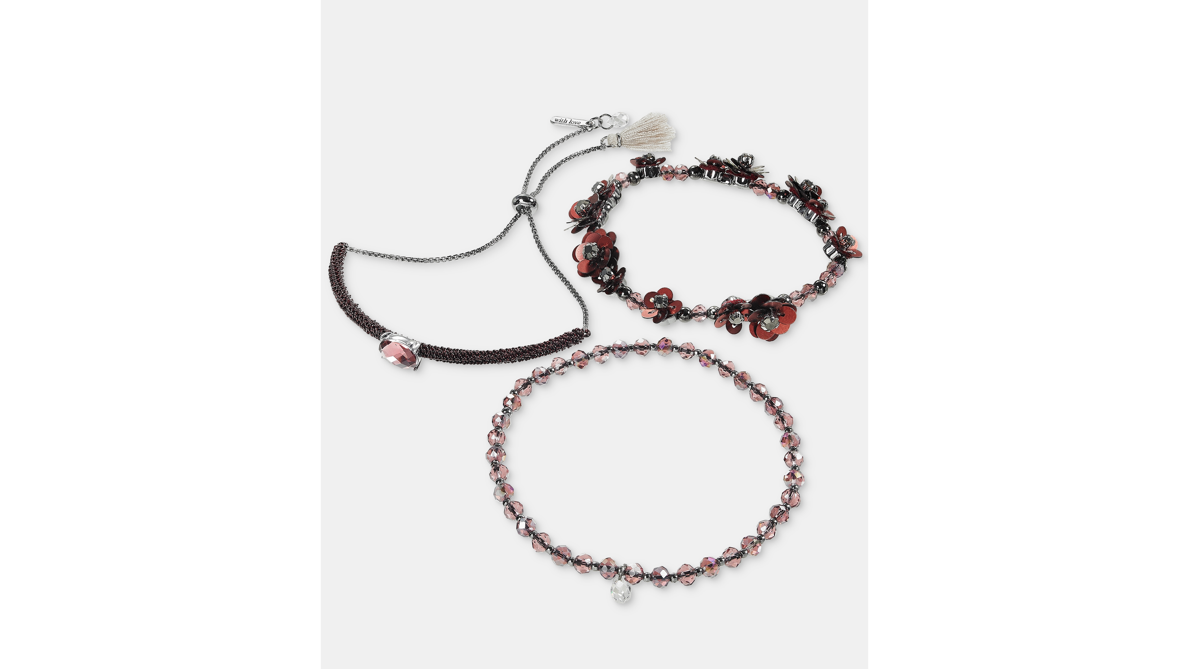 Lonna & Lilly Crystal Floral Beaded Stretch Bracelet, 3-Piece Set