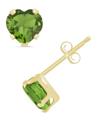 Stud Earrings in 10k Yellow Gold (Available in Amethyst, Pink Topaz, Blue Topaz, Peridot, Garnet, Citrine, and Black Onyx)