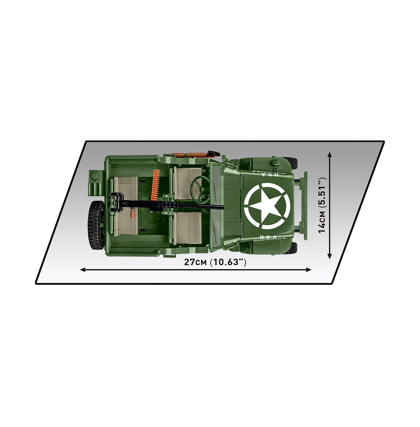 Детские конструкторы COBI Historical Collection Wwii Jeep Willys MB + Trailer 1:12 Scale Vehicle Executive Edition, 1580 pieces — фото 4