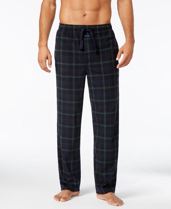Perry Ellis Men's Plaid Fleece Pajama Pants & Reviews - Pajamas & Robes ...