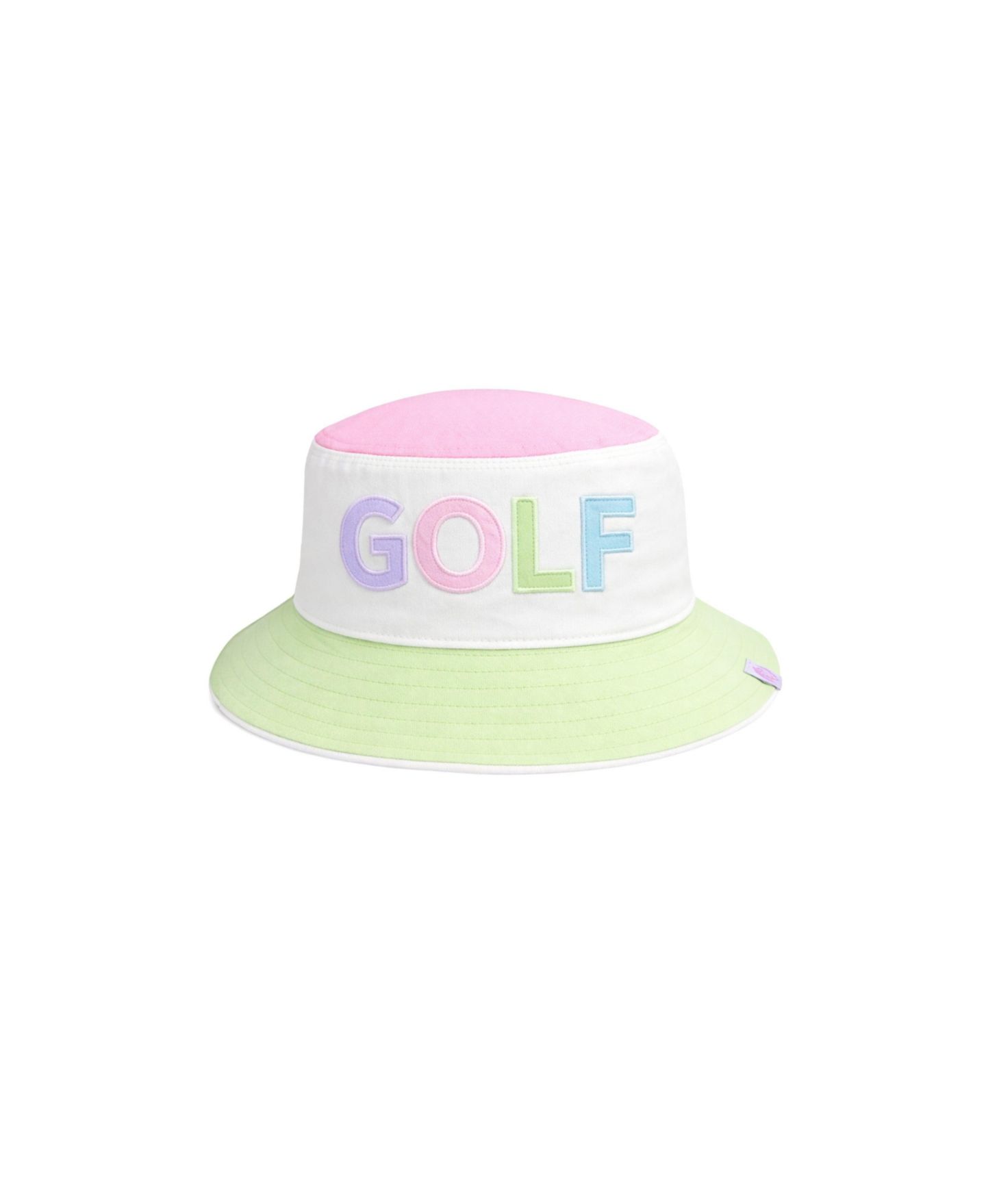 Панама Bits & Bows Rainbow Golf Reversible Bucket Hat для девочек, цвет: Розовый — фото 1