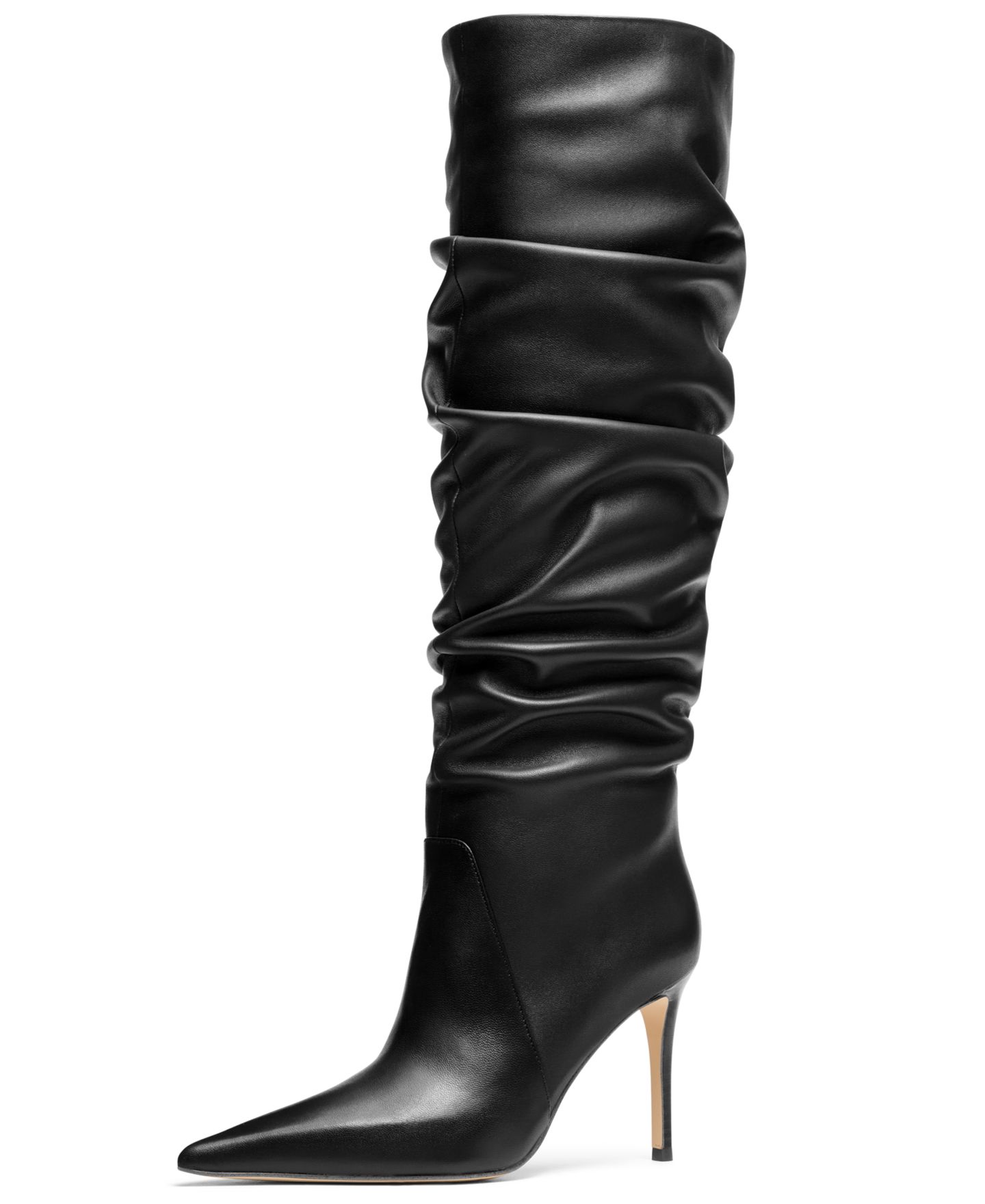Женские ботинки Michael Kors Dawn Heeled Pointed Toe, цвет: Чёрный кожаный — фото 4