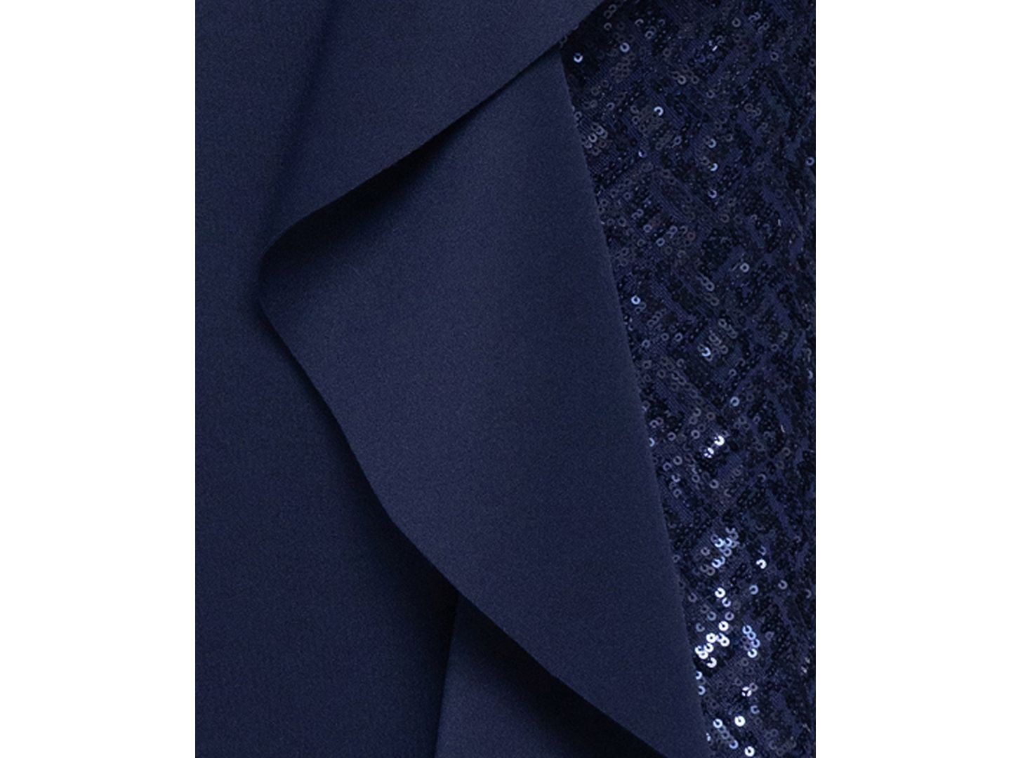 Женские платья XSCAPE One-Shoulder Sequined Gown, цвет: Тёмно-синий — фото 5