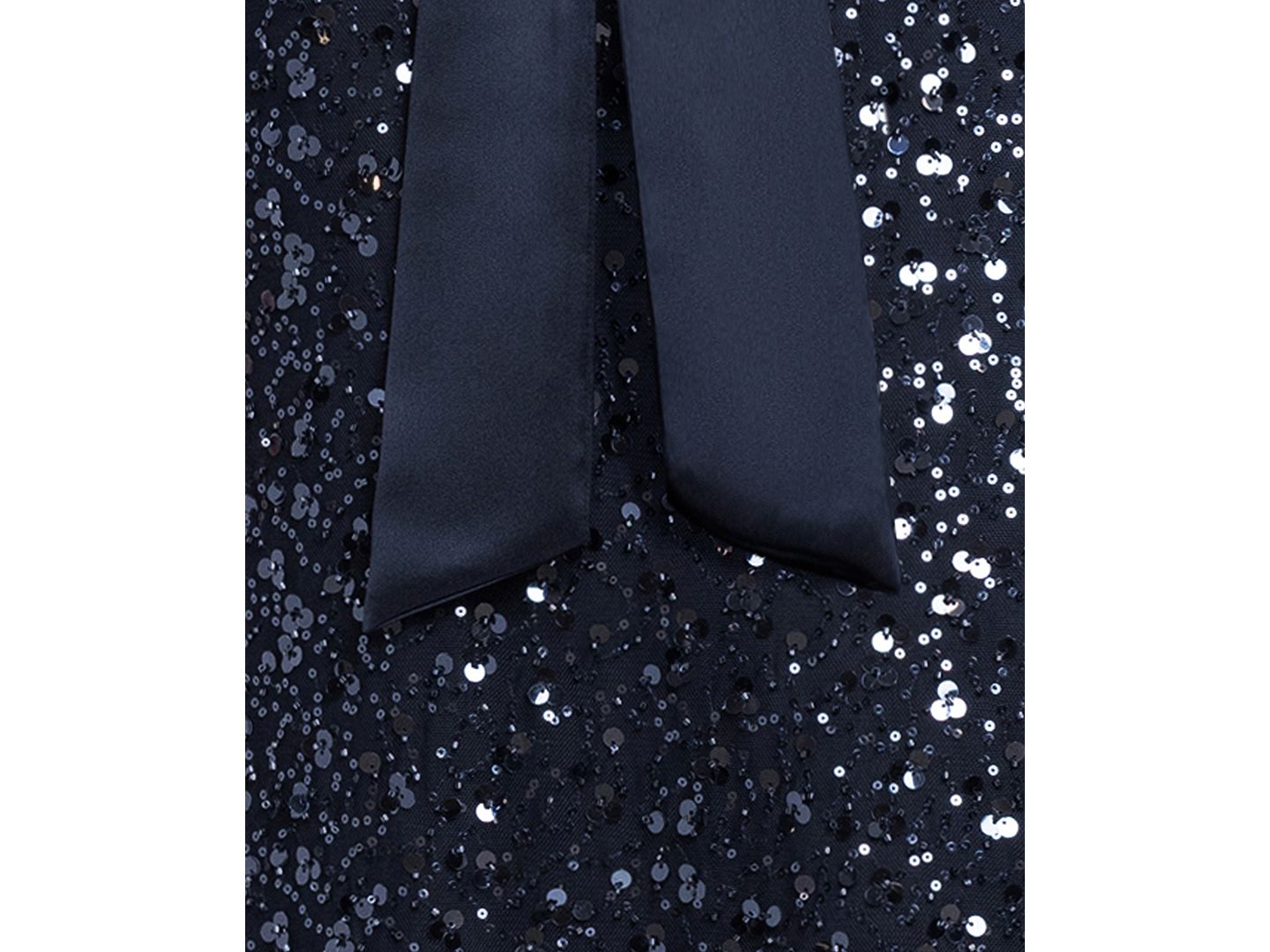 Женские платья XSCAPE Long-Sleeve Sequin Gown, цвет: Тёмно-синий — фото 5