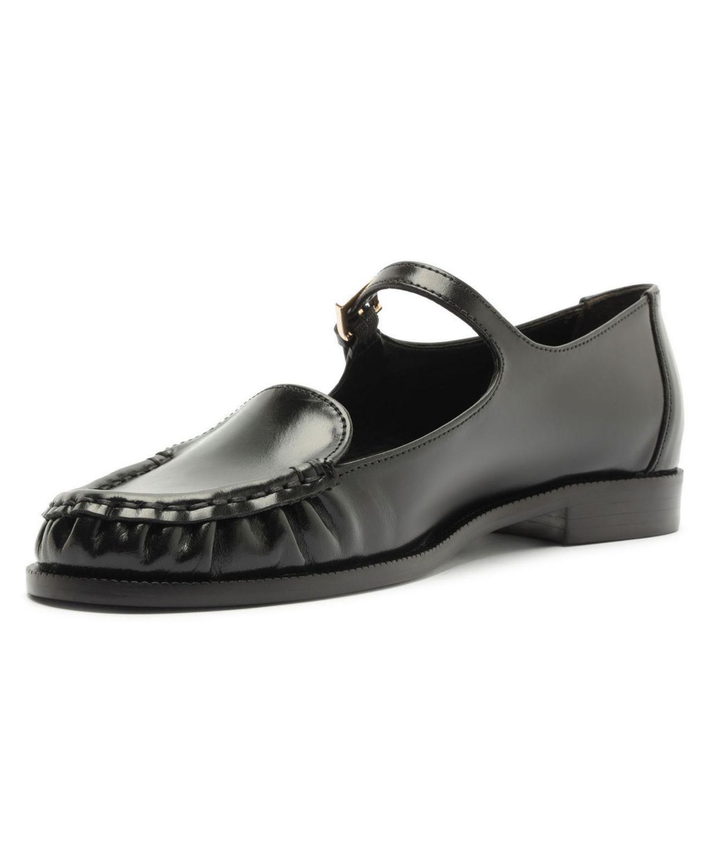 Женские балетки Schutz Tyla Buckle Mary Jane Flats, цвет: Чёрный — фото 9