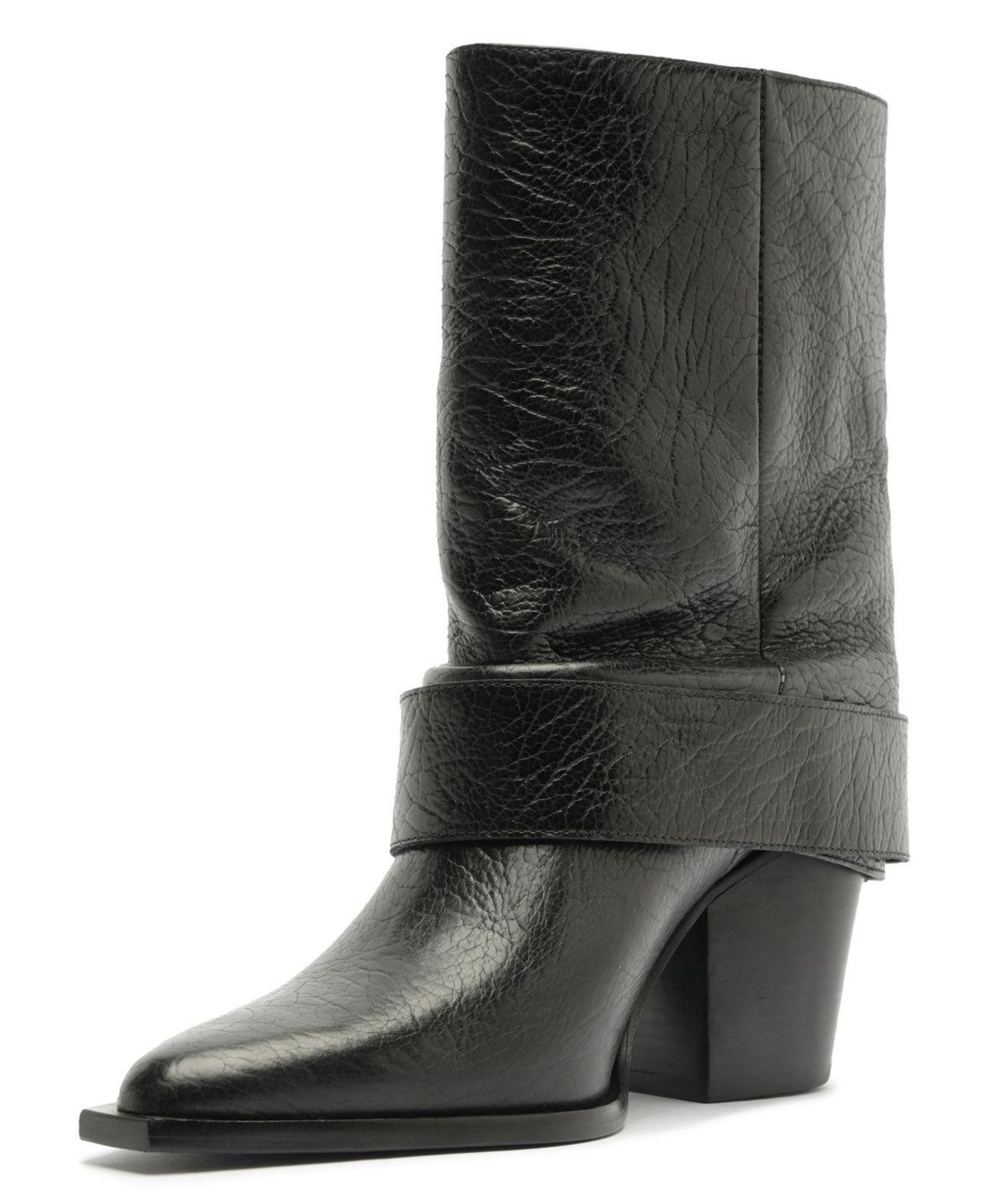 Женские ботинки Schutz Parker Buckle Block Heel Dress Booties, цвет: Чёрный — фото 9