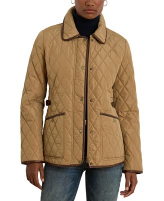 Petite Quilted Velboa-Lined Jacket