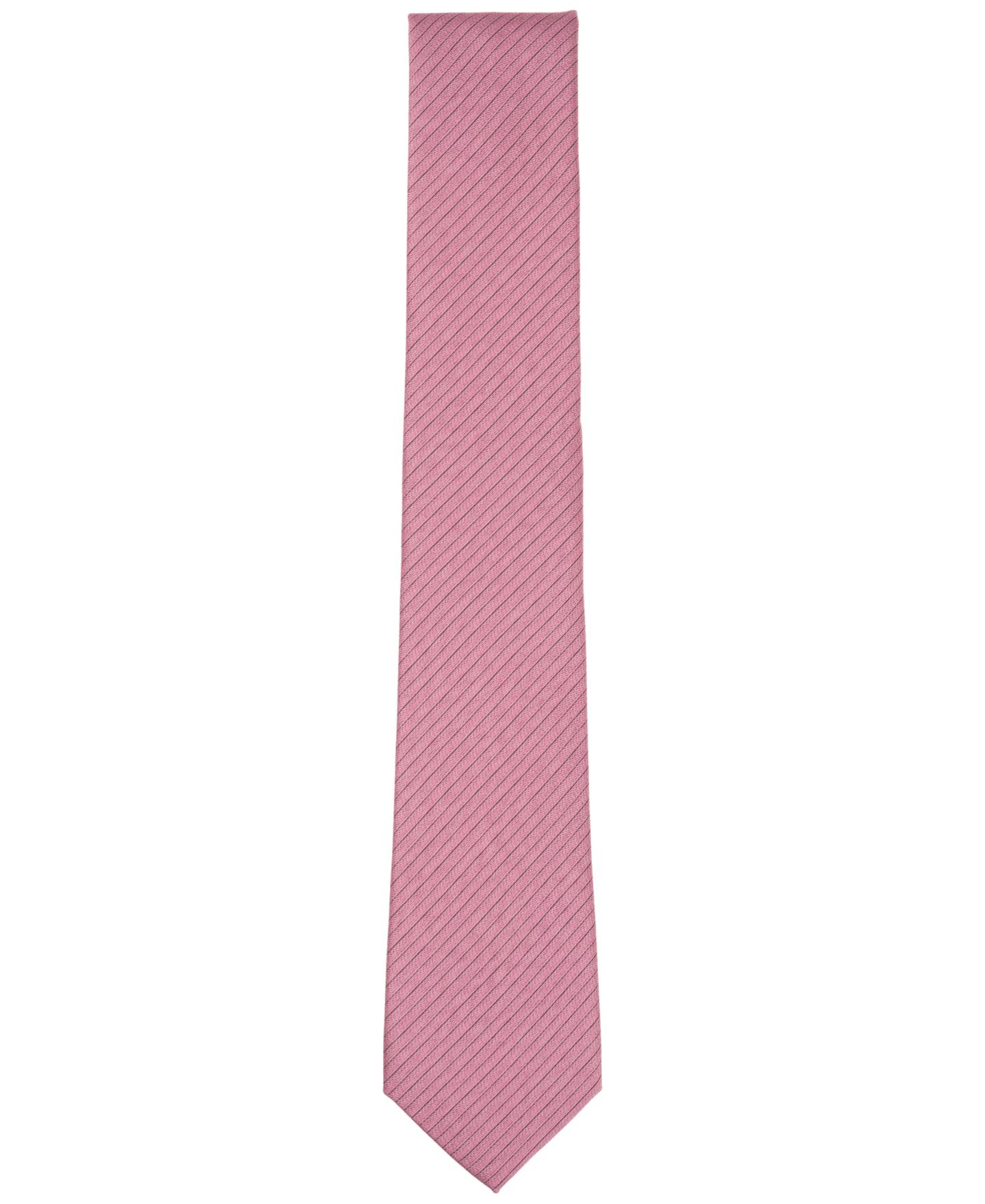 Мужской галстук Alfani Arlo Stripe Slim Tie, цвет: Ягодный — фото 2