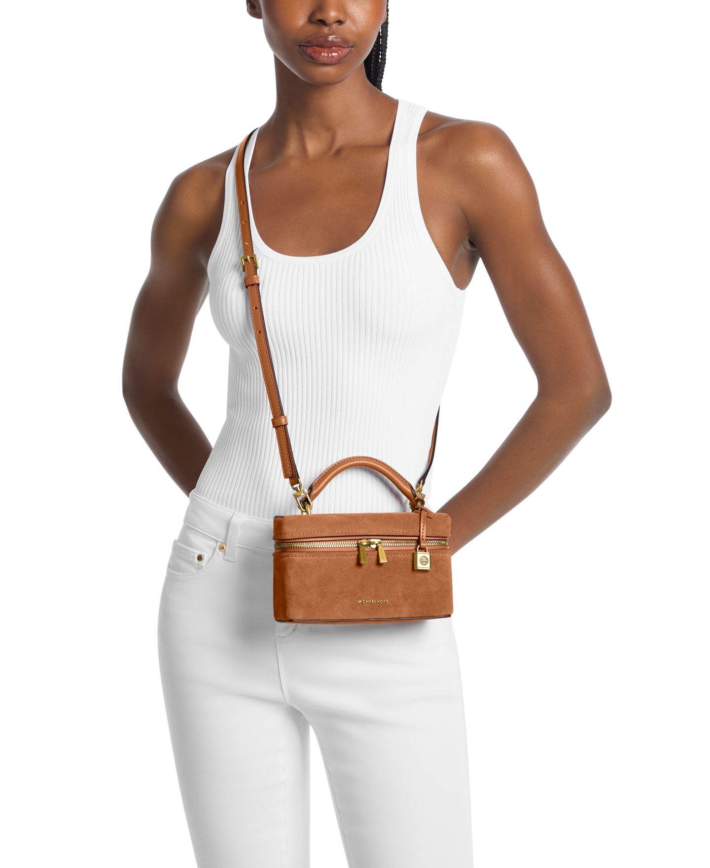 Женская сумка Michael Kors Jana Extra-Small Top Handle Crossbody, цвет: Хаки — фото 5