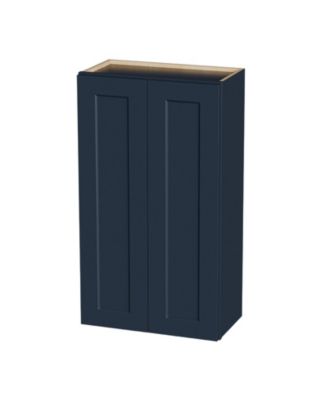 24W x 12D x 42H Solid Wood Shaker Wall Cabinet Soft Close Double Door Adjustable Shelves RTA for Kitchen Bath Laundry