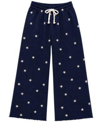 Girls' 7-16 Wide-Leg Star Sweatpants