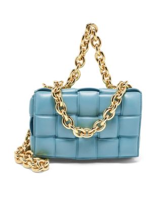 Women's Padded Chain Cassette Leather Shoulder Bag