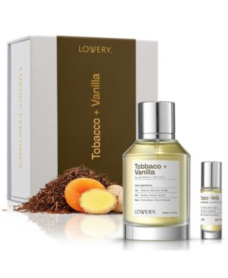 Plus Tobacco + Vanilla Perfume Set - 3.4fl oz Fragrance Gift Set with 10ml Travel Size Mini Perfume