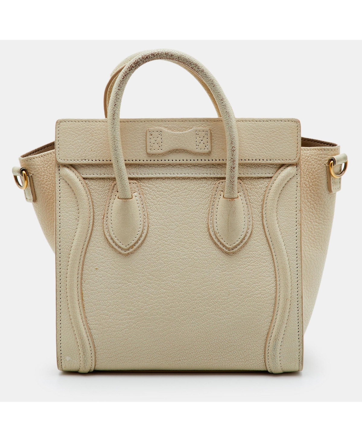Pre-Owned Celine Women's Nano Luggage Tote in Grained Leather