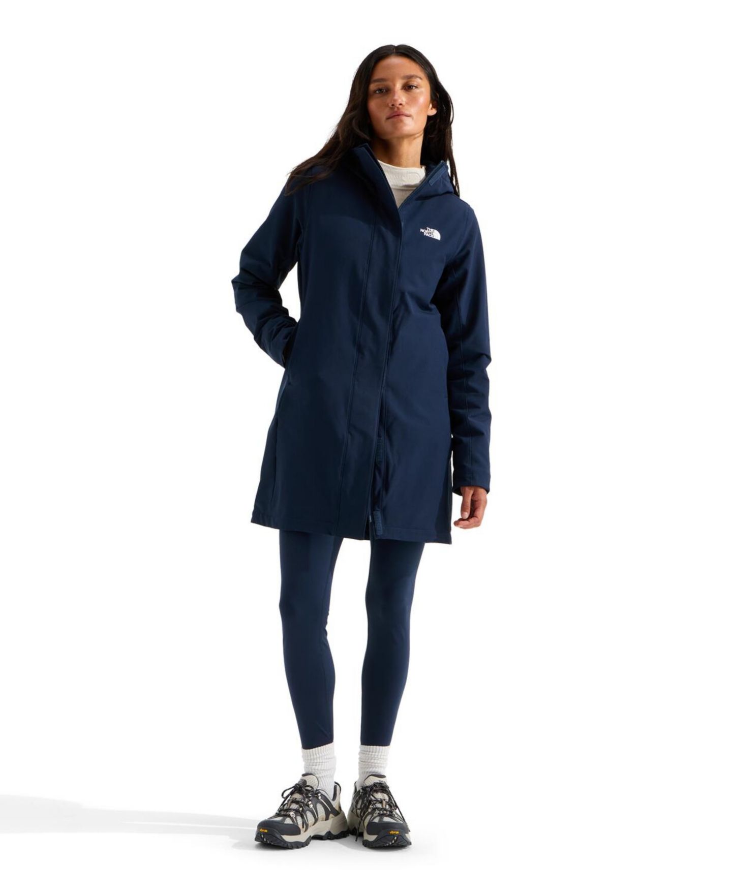 Женская куртка The North Face Shelbe Raschel Hooded, цвет: Снежный тёмно-синий — фото 1