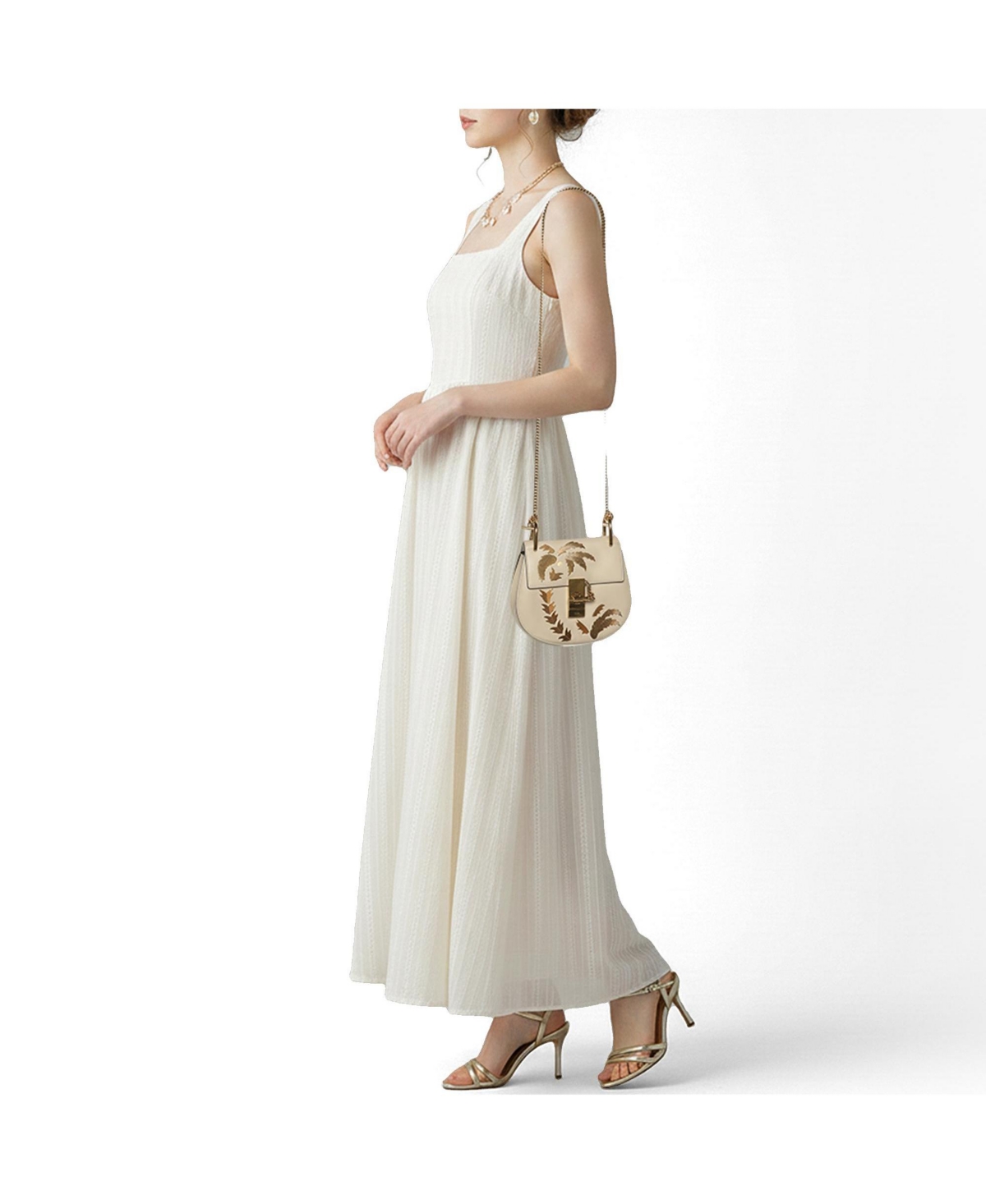 Pre-Owned Chloe Women's Drew Small Palm Embellished Leather Shoulder Bag