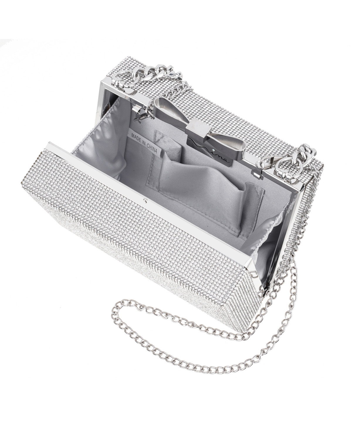Nina Regalo All Over Crystal Box Mini Clutch Handbag