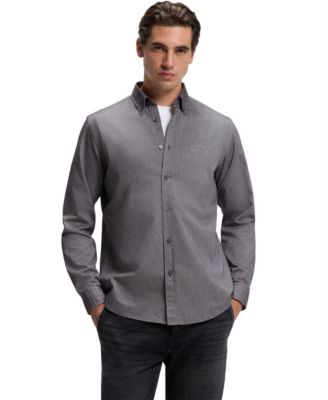 Men's Oxford Cotton Regular-Fit Button-Down Dress Shirt