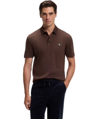 Men's Mercerised Cotton Monogram Regular-Fit Polo Shirt