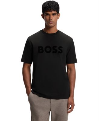 BOSS by Men's Crewneck Short-Sleeve Stretch Cotton-Blend T-Shirt