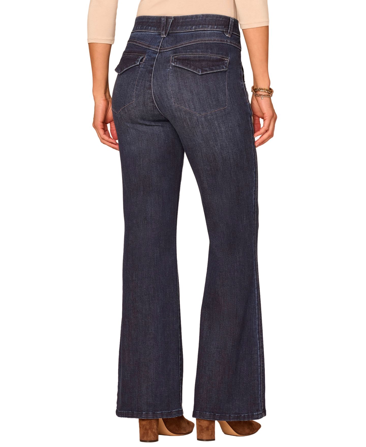 Женские джинсы Democracy "Ab" Solution Trouser Detail High-Rise Stretch Bootcut, цвет: Индиго — фото 4