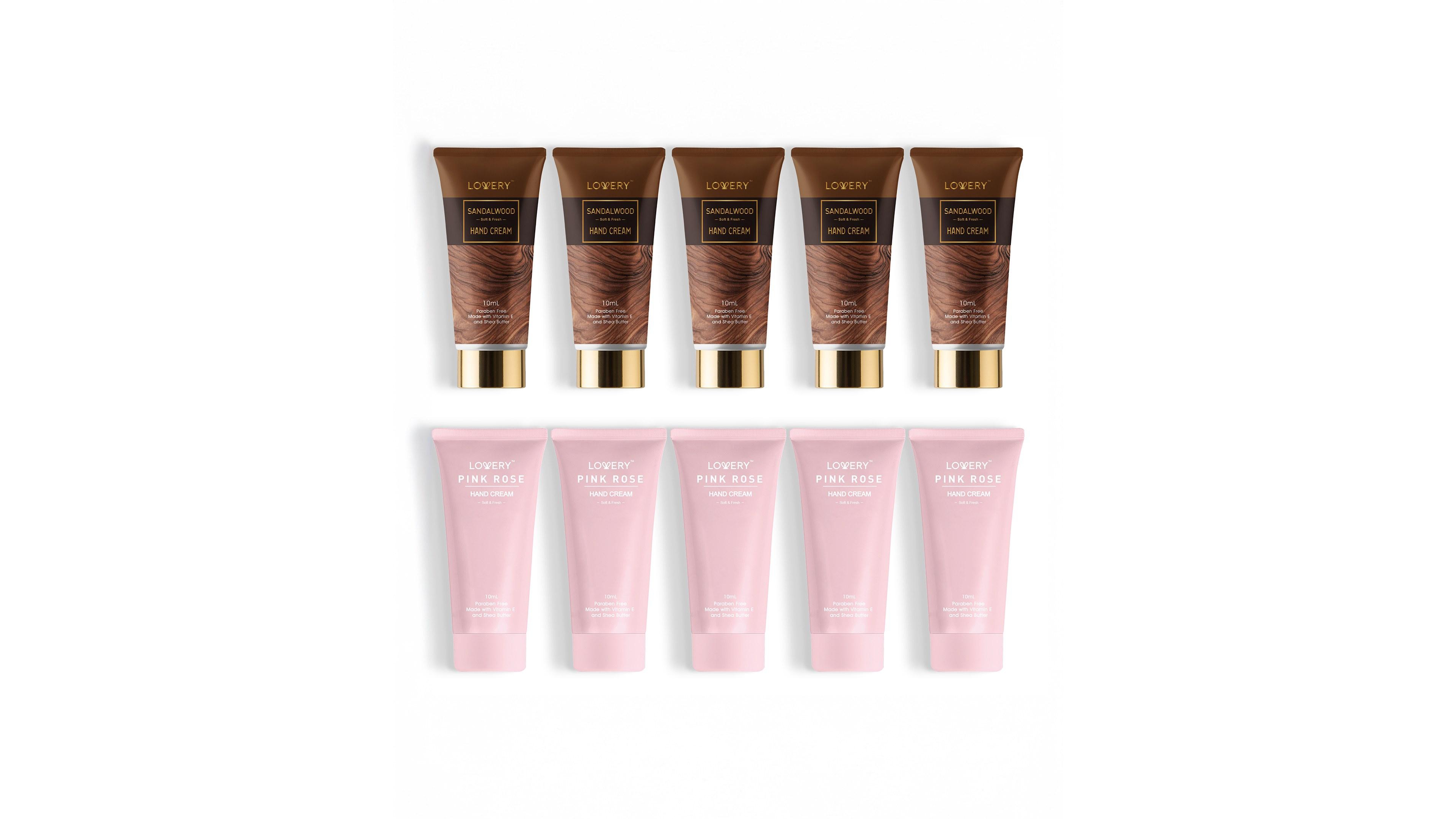 Lovery 10-Pc. Mini Sandalwood and Rose Scented Hand Creams Gift Set