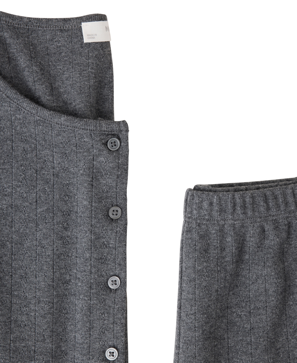Mango Women's Openwork-Knit Cotton Pajama Pants