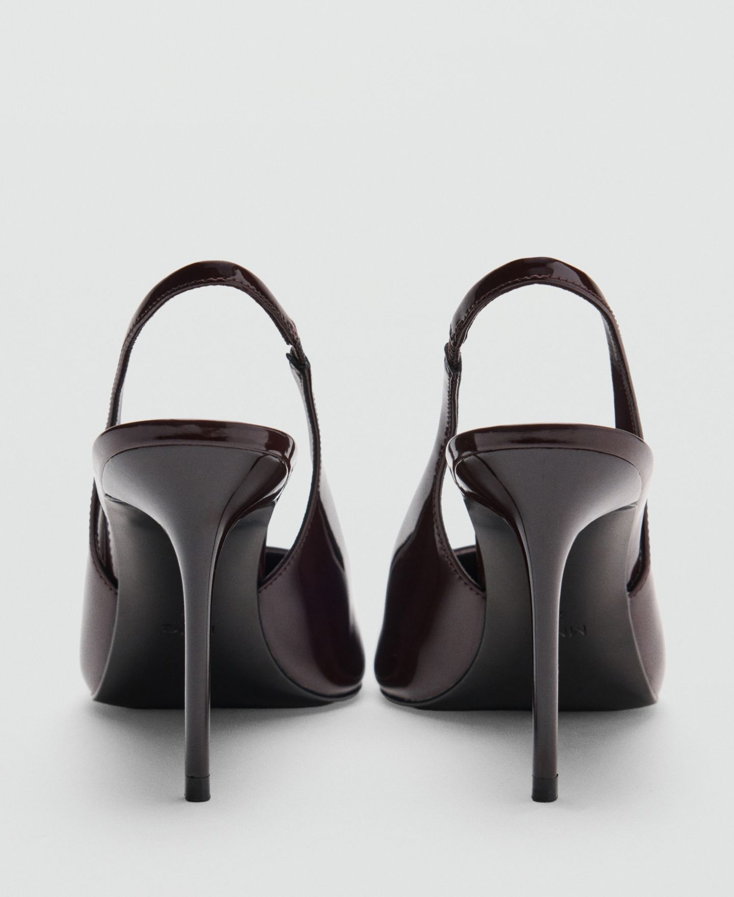 Обувь Mango Women's Patent Heeled, цвет: Бордовый — фото 3