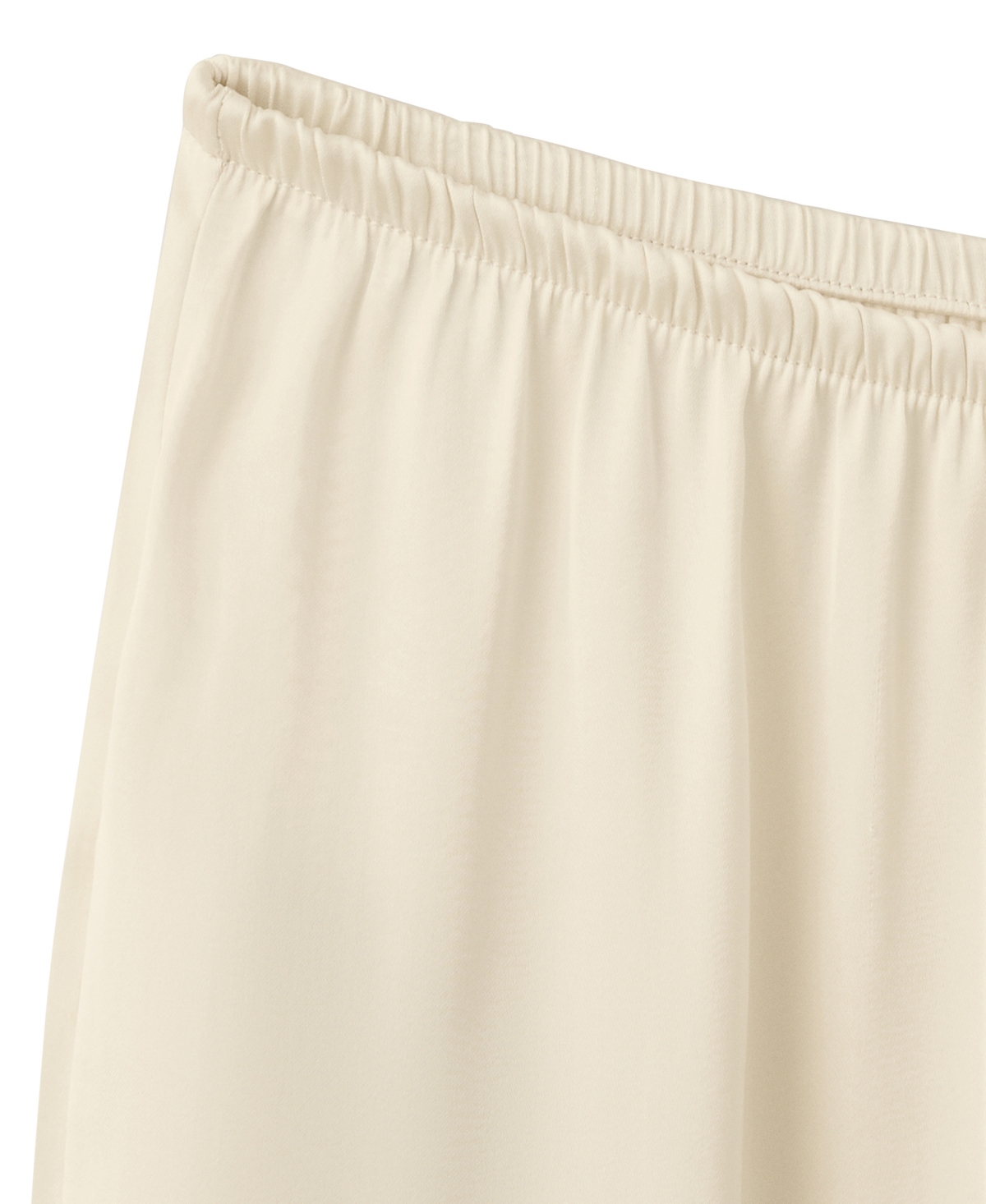 Mango Women's Satin Lace-Trim Pajama Pants