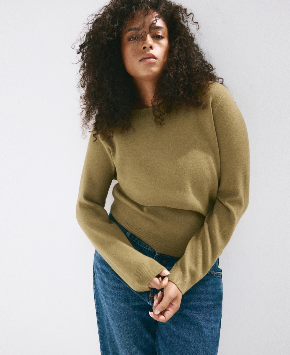 Mango Women's Fine-Knit Boat-Neck Sweater