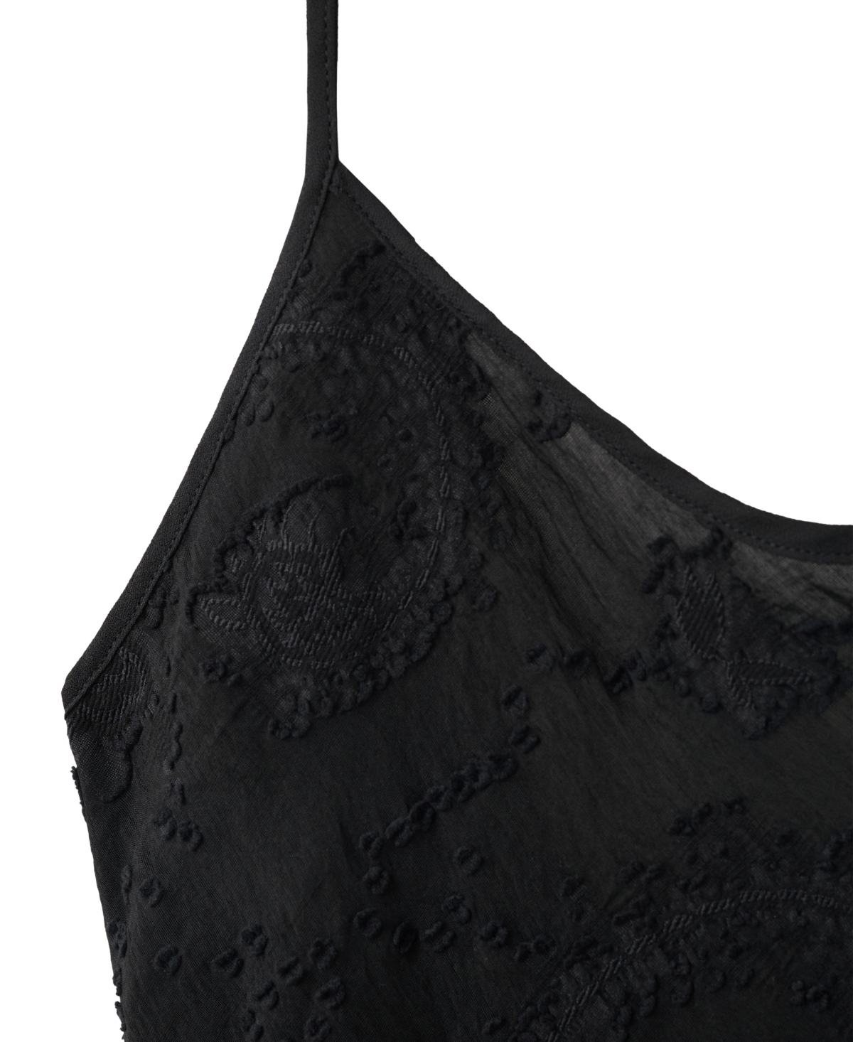 Mango Women's Embroidered Midi Low-Back Chiffon Dress