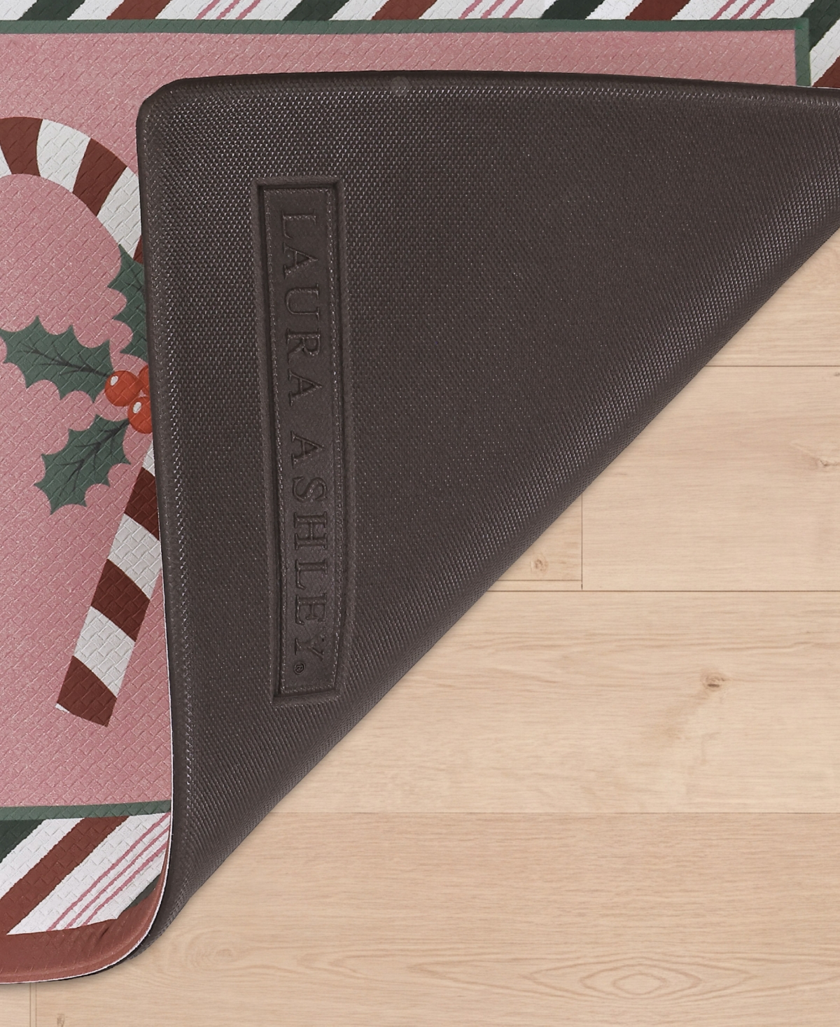 Laura Ashley Candy Cane Non-Slip Kitchen Mat