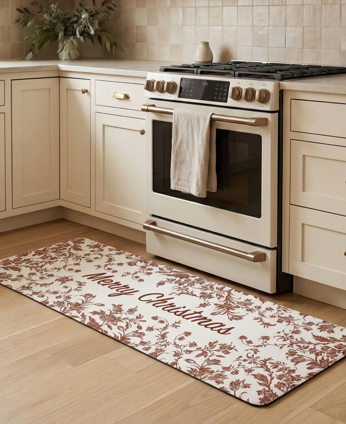 Laura Ashley Amberley Merry Christmas Non-Slip Kitchen Mat