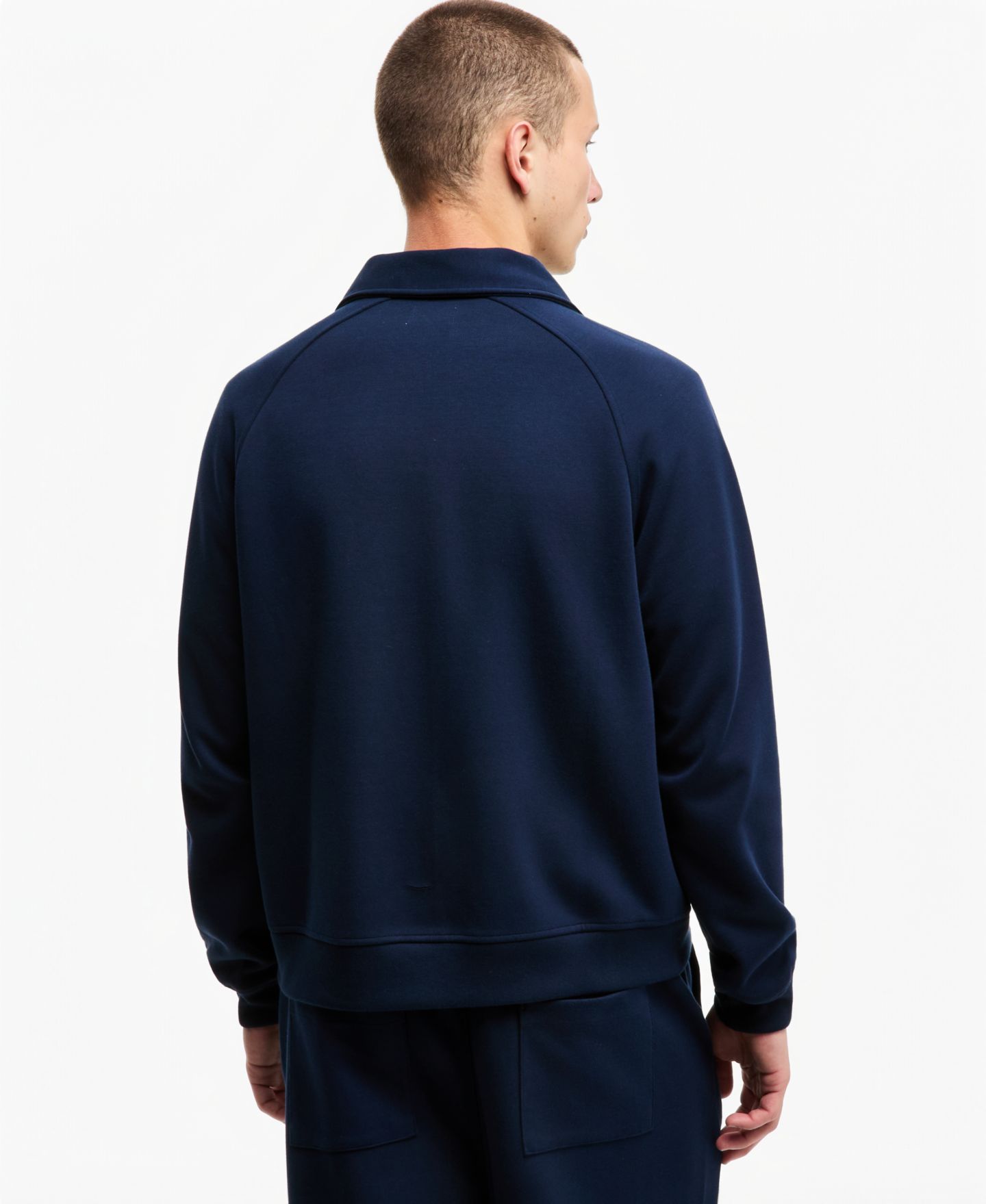 Мужские толстовки Mode of One Relaxed-Fit Sweatshirt-Knit Jacket, цвет: Тёмно-синий — фото 6