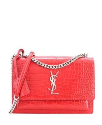 Medium Sunset Crossbody Bag Embossed Leather