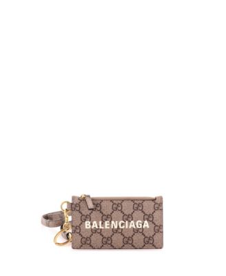 x Balenciaga The Hacker Project Zip Card Case with Strap GG Coated Canvas