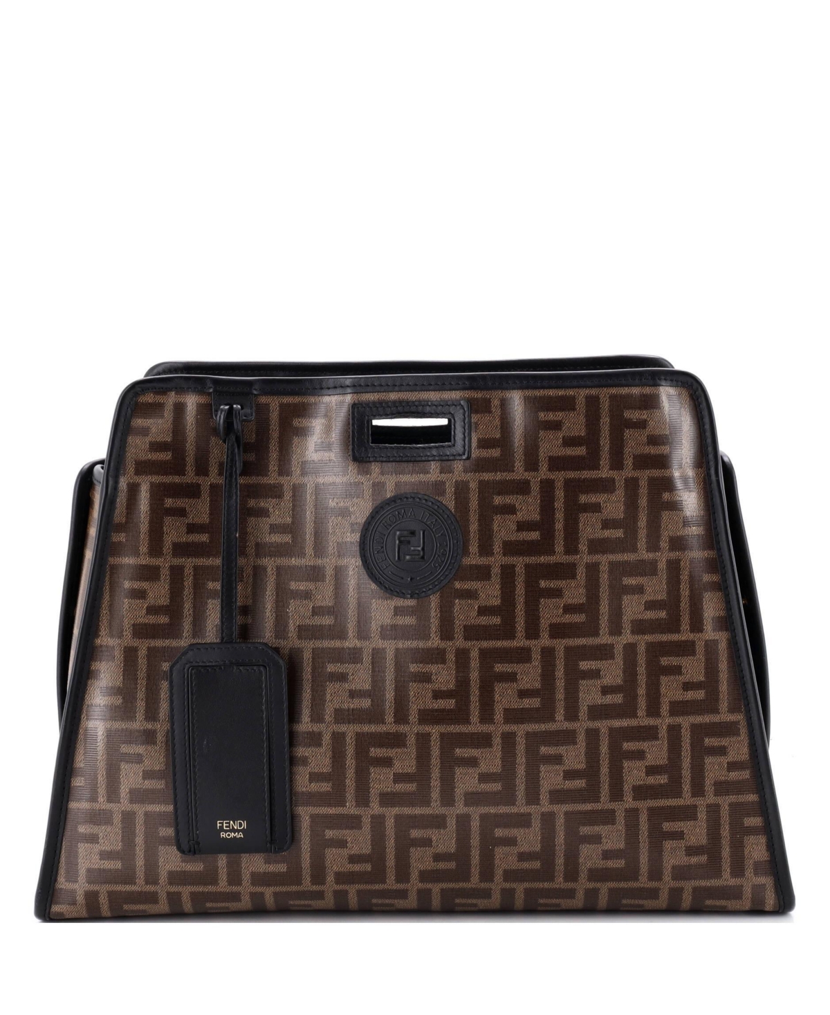Pre-Owned Fendi Medium Peekaboo Defender Zucca Coated Canvas