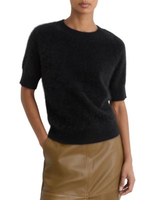 Women's Julia Brushed-Cashmere Short-Sleeve Raglan Sweater