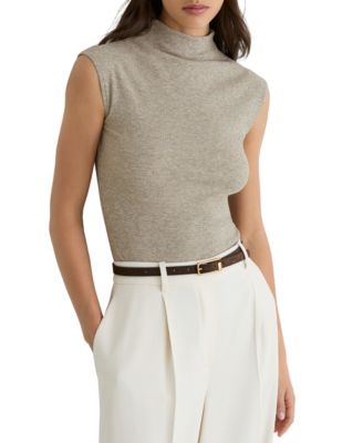 Women's Dita Metallic-Knit Cowl-Neck Sleeveless Vest
