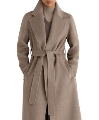 Women's Thea Wool-Blend Double-Breasted Blind-Seam Coat